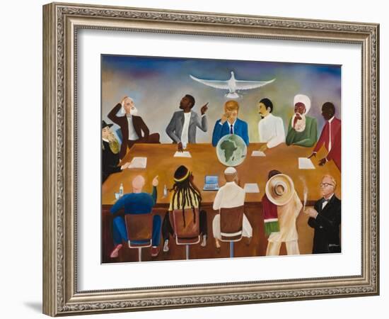 Conference Table-Ikahl Beckford-Framed Giclee Print