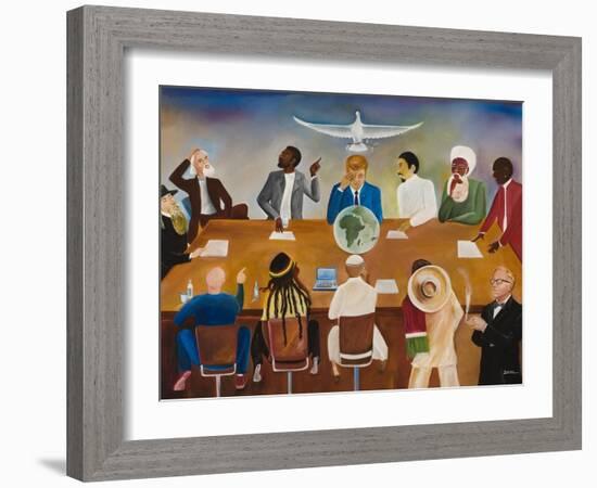 Conference Table-Ikahl Beckford-Framed Giclee Print