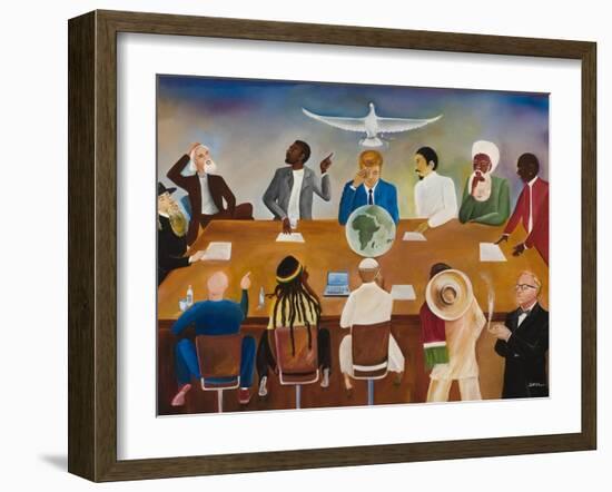 Conference Table-Ikahl Beckford-Framed Giclee Print