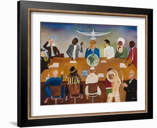 Conference Table-Ikahl Beckford-Framed Giclee Print