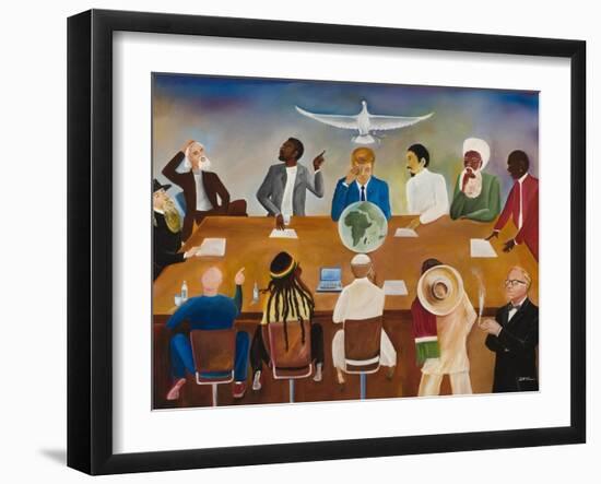 Conference Table-Ikahl Beckford-Framed Giclee Print