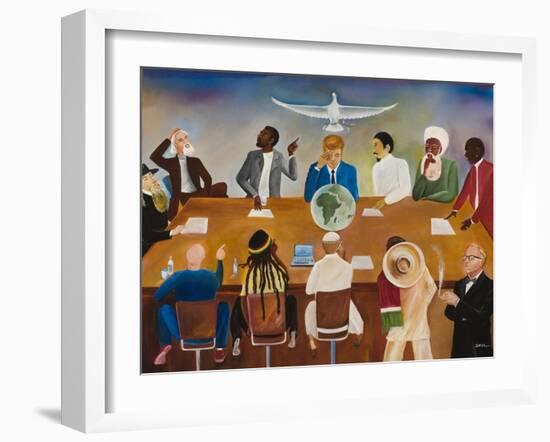 Conference Table-Ikahl Beckford-Framed Giclee Print