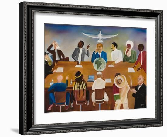 Conference Table-Ikahl Beckford-Framed Giclee Print