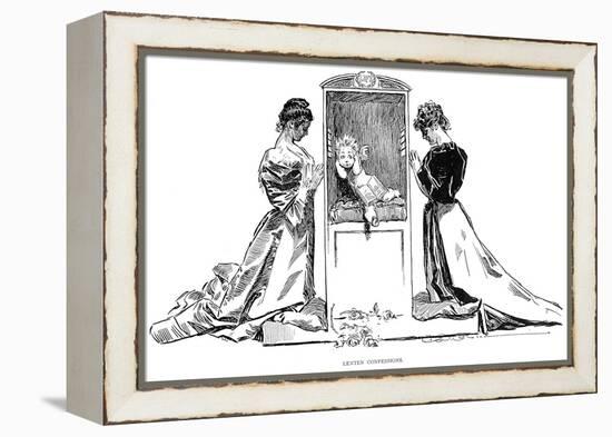 Confessions, 1894-Charles Dana Gibson-Framed Premier Image Canvas