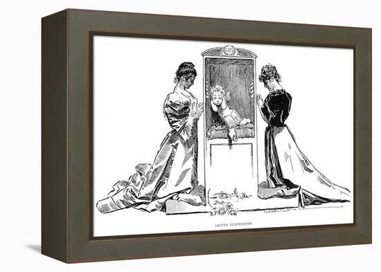 Confessions, 1894-Charles Dana Gibson-Framed Premier Image Canvas