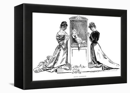 Confessions, 1894-Charles Dana Gibson-Framed Premier Image Canvas