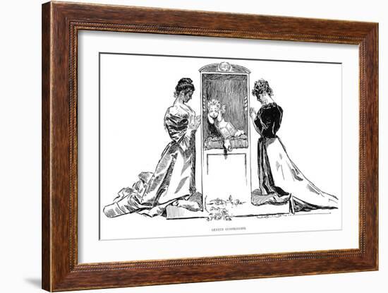 Confessions, 1894-Charles Dana Gibson-Framed Giclee Print