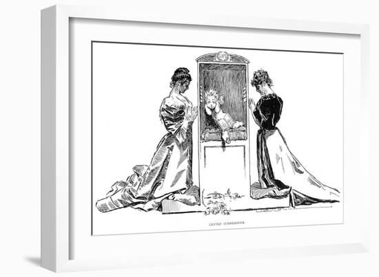 Confessions, 1894-Charles Dana Gibson-Framed Giclee Print