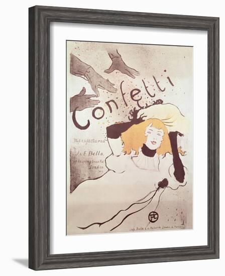 Confetti, 1893-Henri de Toulouse-Lautrec-Framed Giclee Print