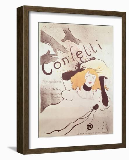 Confetti, 1893-Henri de Toulouse-Lautrec-Framed Giclee Print