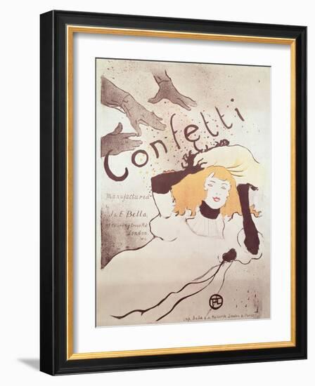 Confetti, 1893-Henri de Toulouse-Lautrec-Framed Giclee Print