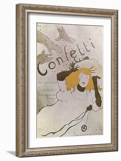 Confetti, 1893-Henri de Toulouse-Lautrec-Framed Giclee Print