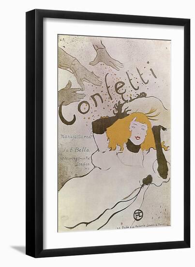 Confetti, 1893-Henri de Toulouse-Lautrec-Framed Giclee Print