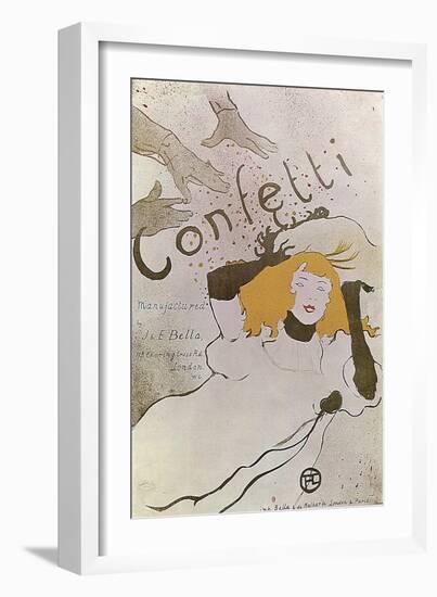 Confetti, 1893-Henri de Toulouse-Lautrec-Framed Giclee Print