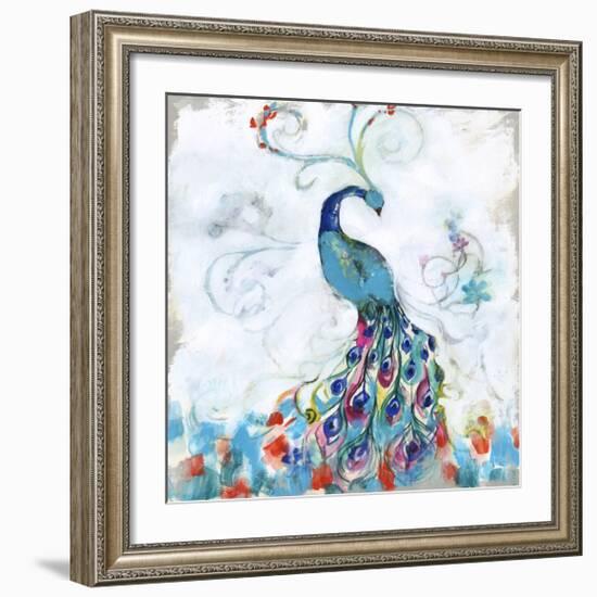 Confetti Peacock I-Jennifer Goldberger-Framed Limited Edition