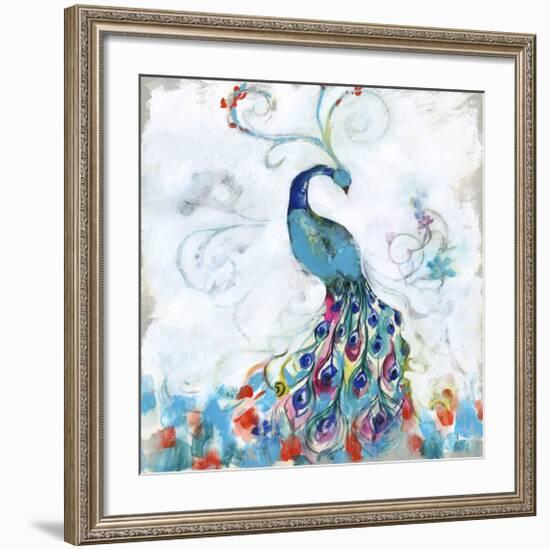 Confetti Peacock I-Jennifer Goldberger-Framed Limited Edition
