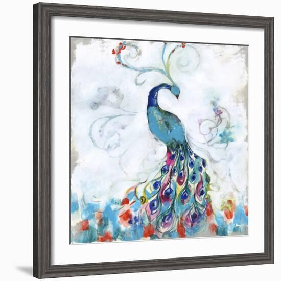 Confetti Peacock I-Jennifer Goldberger-Framed Limited Edition