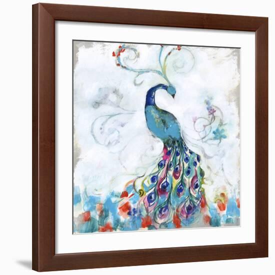 Confetti Peacock I-Jennifer Goldberger-Framed Limited Edition