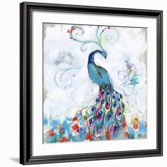 Confetti Peacock I-Jennifer Goldberger-Framed Limited Edition