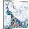 Confetti Peacock II-Jennifer Goldberger-Mounted Art Print