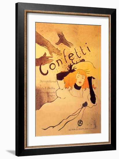 Confetti-Henri de Toulouse-Lautrec-Framed Art Print