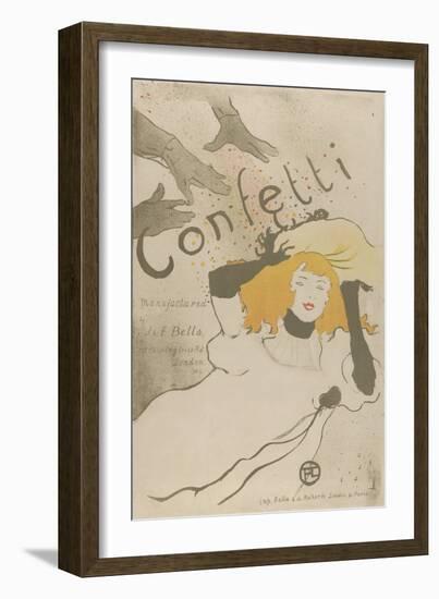 Confetti-Henri de Toulouse-Lautrec-Framed Art Print