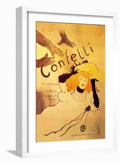 Confetti-Henri de Toulouse-Lautrec-Framed Art Print