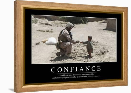 Confiance: Citation Et Affiche D'Inspiration Et Motivation-null-Framed Premier Image Canvas