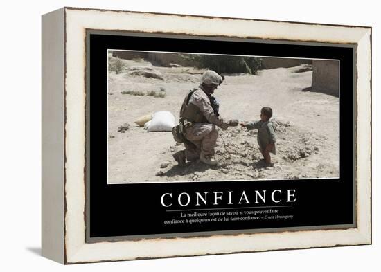 Confiance: Citation Et Affiche D'Inspiration Et Motivation-null-Framed Premier Image Canvas