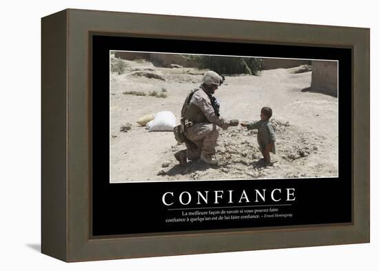 Confiance: Citation Et Affiche D'Inspiration Et Motivation-null-Framed Premier Image Canvas