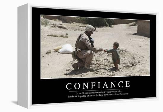 Confiance: Citation Et Affiche D'Inspiration Et Motivation-null-Framed Premier Image Canvas