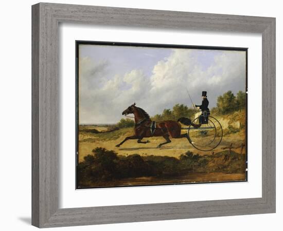 Confidence', Drawing a Gig Driven by a Groom, 1842-John Frederick Herring I-Framed Giclee Print