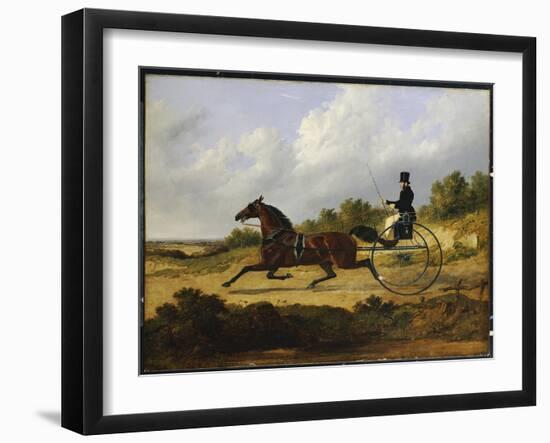 Confidence', Drawing a Gig Driven by a Groom, 1842-John Frederick Herring I-Framed Giclee Print