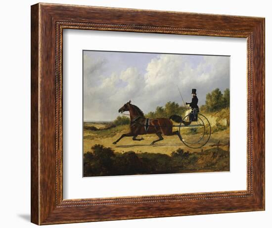 Confidence, Drawing a Gig Driven by a Groom, Dated 1842-John Frederick Herring I-Framed Giclee Print