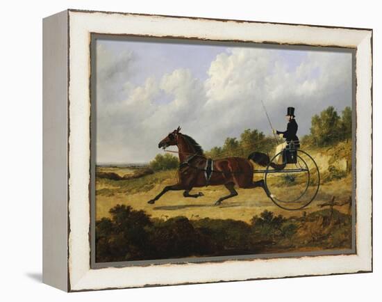 Confidence, Drawing a Gig Driven by a Groom, Dated 1842-John Frederick Herring I-Framed Premier Image Canvas