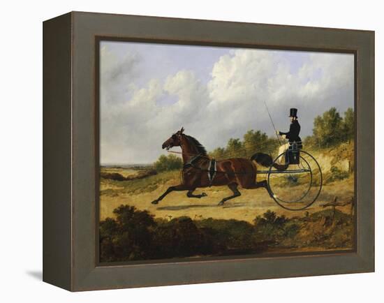 Confidence, Drawing a Gig Driven by a Groom, Dated 1842-John Frederick Herring I-Framed Premier Image Canvas