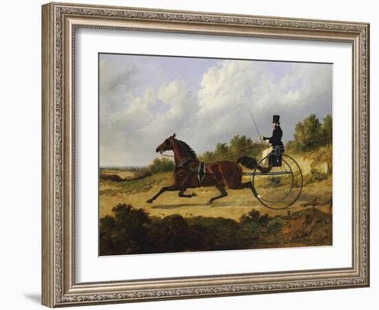 Confidence, Drawing a Gig Driven by a Groom, Dated 1842-John Frederick Herring I-Framed Giclee Print