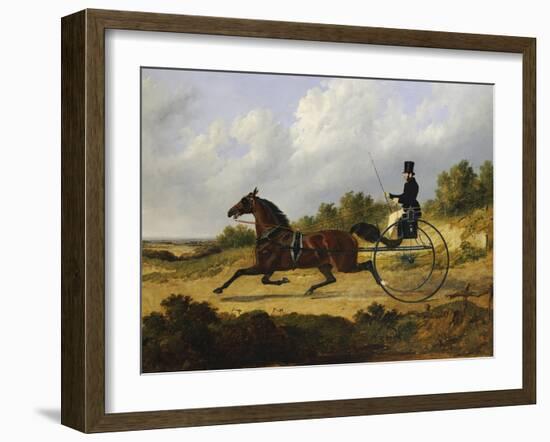 Confidence, Drawing a Gig Driven by a Groom, Dated 1842-John Frederick Herring I-Framed Giclee Print