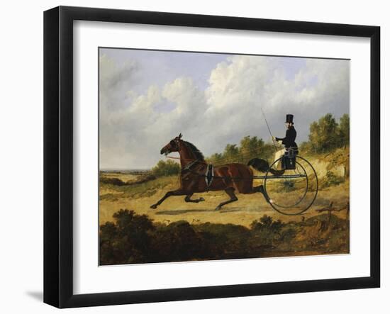 Confidence, Drawing a Gig Driven by a Groom, Dated 1842-John Frederick Herring I-Framed Giclee Print