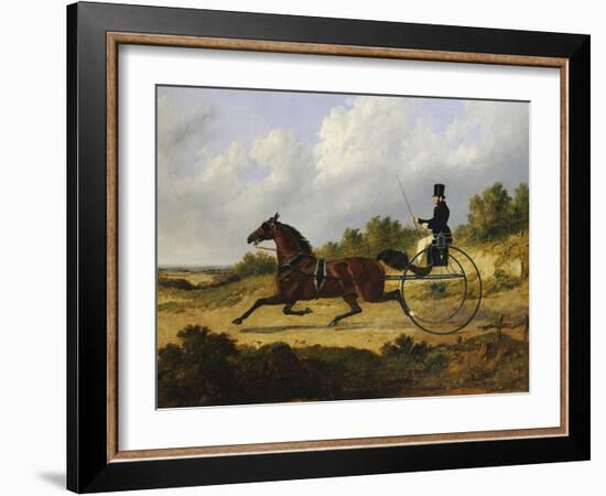 Confidence, Drawing a Gig Driven by a Groom, Dated 1842-John Frederick Herring I-Framed Giclee Print