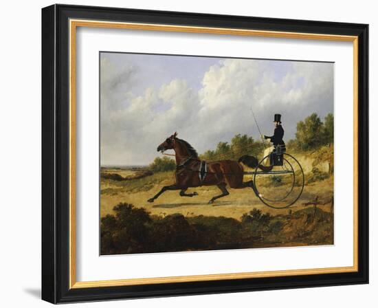 Confidence, Drawing a Gig Driven by a Groom, Dated 1842-John Frederick Herring I-Framed Giclee Print