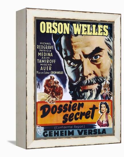 Confidential Report, (AKA Mr. Arkadin, Aka Dossier Secret), Belgian Poster Art, 1955-null-Framed Stretched Canvas