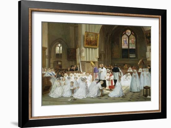 Confirmation at Villiers Le Bel-Theophile Emmanuel Duverger-Framed Giclee Print