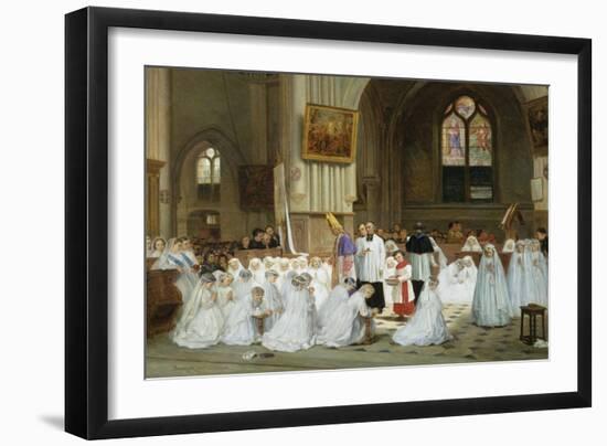 Confirmation at Villiers Le Bel-Theophile Emmanuel Duverger-Framed Giclee Print