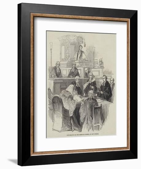 Confirmation of the Bishop of Oxford, at Bow Church-null-Framed Giclee Print