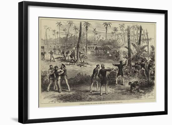 Conflict Between the Natives of Samoa and the Crew of HMS Barracouta-Arthur Hopkins-Framed Giclee Print