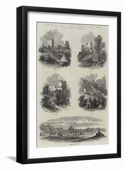 Conflicts with Arab Tribes Near Aden, Native Forts and Villages-null-Framed Giclee Print