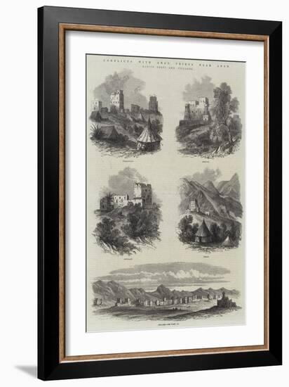 Conflicts with Arab Tribes Near Aden, Native Forts and Villages-null-Framed Giclee Print