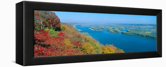 Confluence of Mississippi and Wisconsin Rivers, Iowa-null-Framed Stretched Canvas