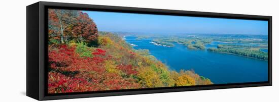 Confluence of Mississippi and Wisconsin Rivers, Iowa-null-Framed Stretched Canvas